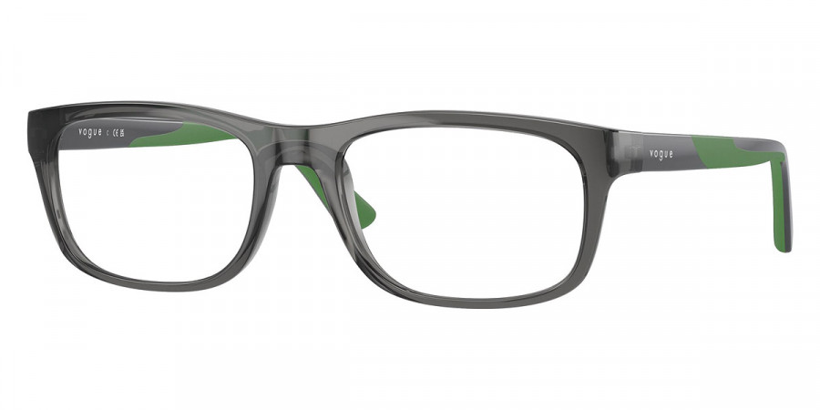 Vogue™ VY2021 3108 48 - Transparent Dark Gray/Full Gray/Dark Green Rubber