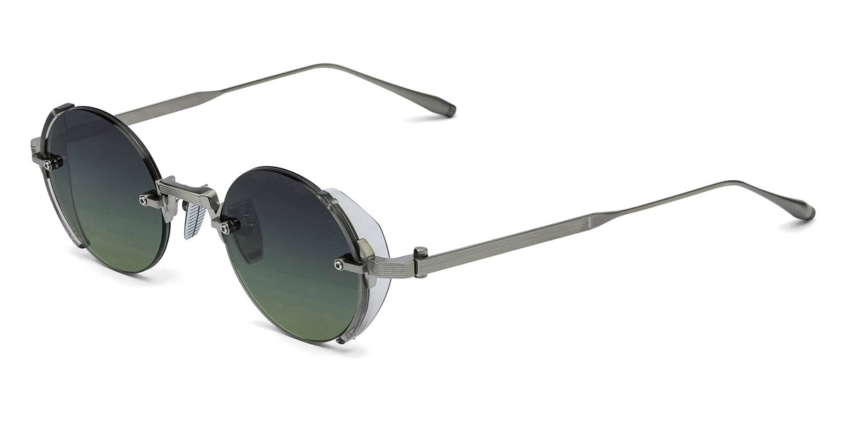 Color: Brushed Black Palladium/Crystal Gray Acetate Sideshield (519B) - Akoni AKOJupiter519B46