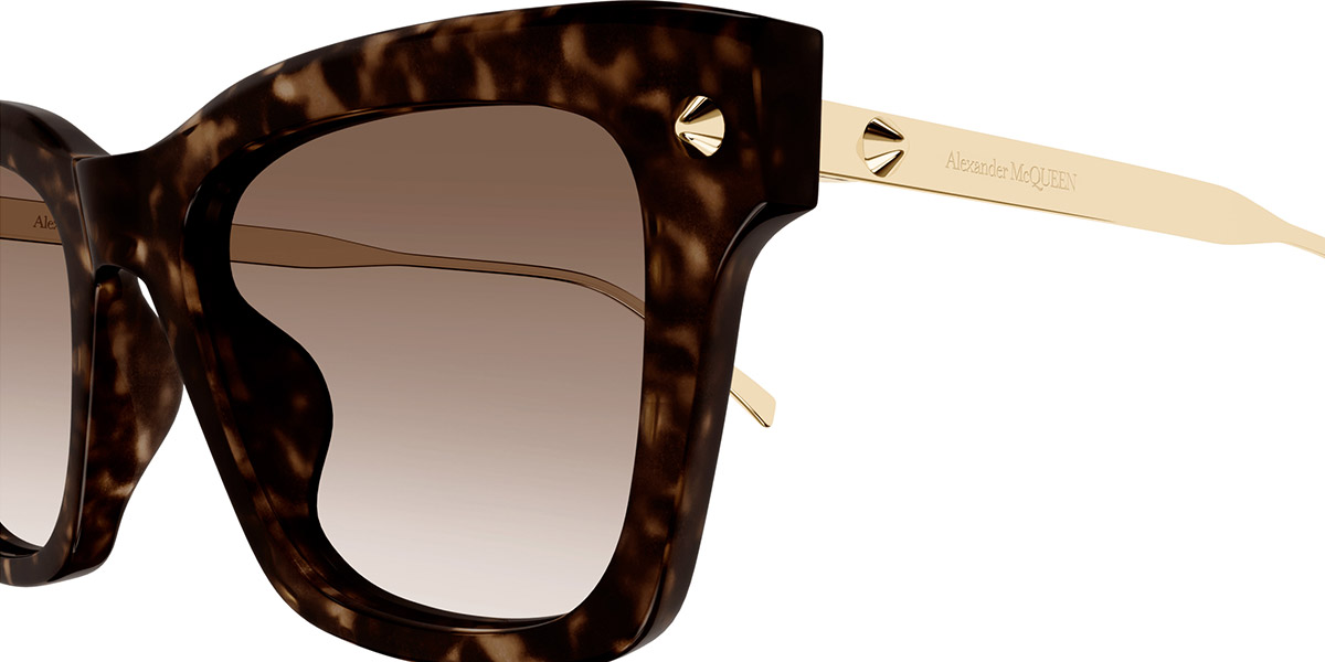 Color: Havana/Gold (002) - Alexander McQueen AM0483S00252