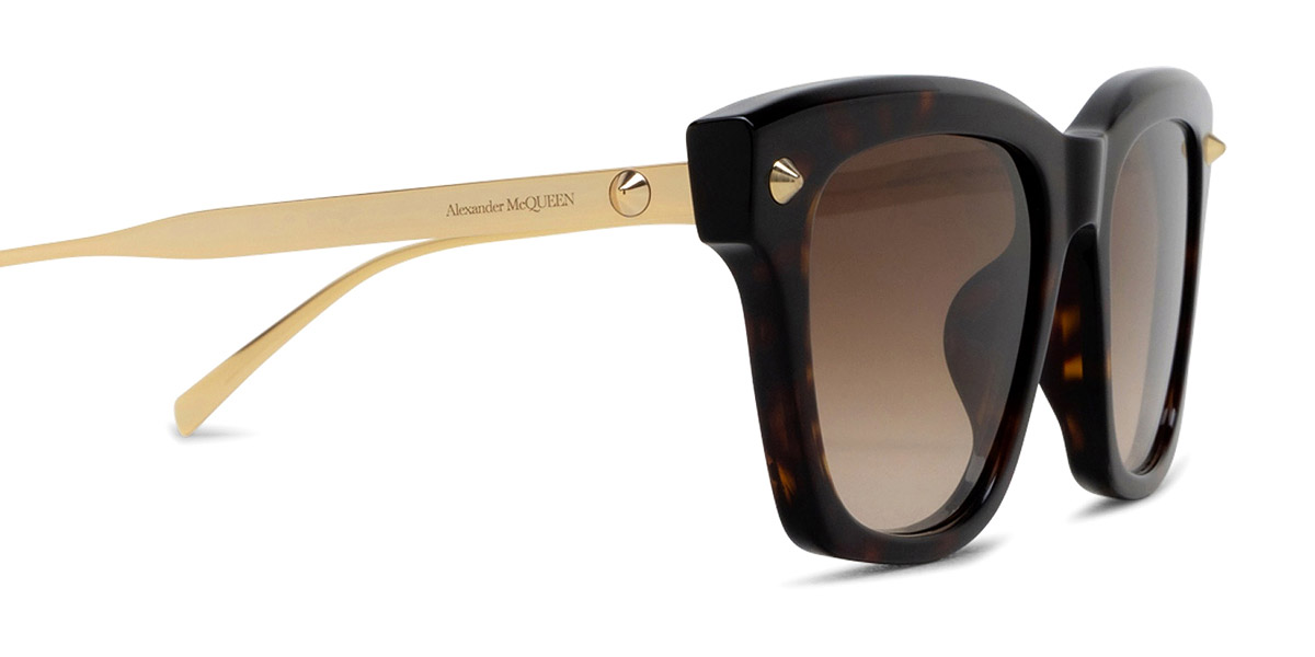 Color: Havana/Gold (002) - Alexander McQueen AM0483S00252