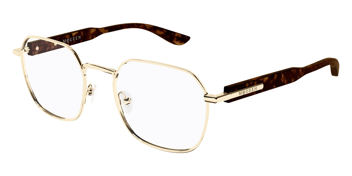 Color: Gold/Havana (003) - Alexander McQueen AM0499O00352