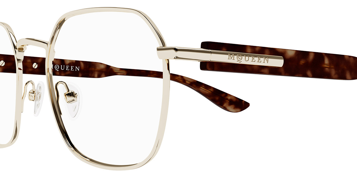 Color: Gold/Havana (003) - Alexander McQueen AM0499O00352