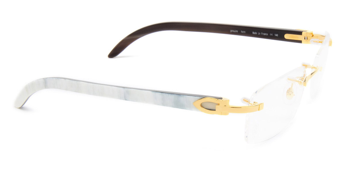 Cartier CT0046O 001 53 Gold White Eyeglasses Cartier Authorized Dealer EyeOns