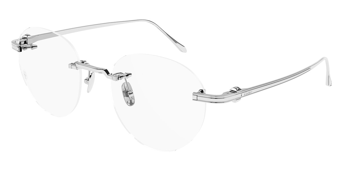 Cartier Ct0342o 001 52 Silver Eyeglasses Cartier Authorized Dealer 