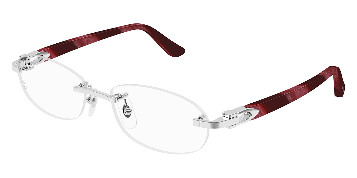 Color: Silver/Burgundy (001) - Cartier CT0455OJ00152