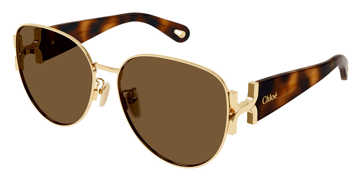 Color: Gold/Havana (002) - Chloé CH0261SK00261