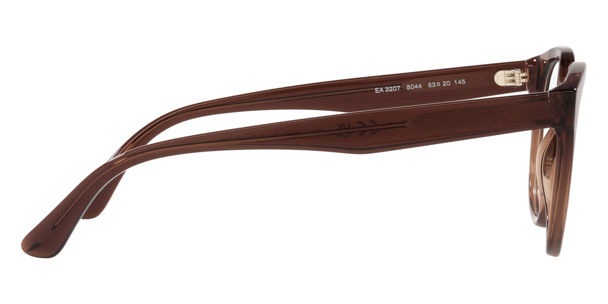 Emporio Armani™ EA3207 5044 51 Shiny Transparent Brown Eyeglasses