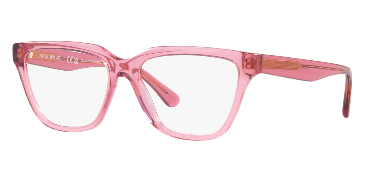 Emporio Armani™ EA3208 5544 54 Shiny Transparent Pink Eyeglasses