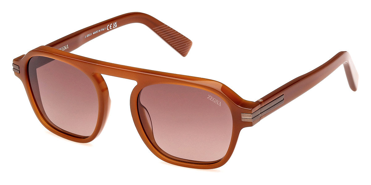 Color: Shiny Light Brown (45F) - Ermenegildo Zegna EZ024145F51