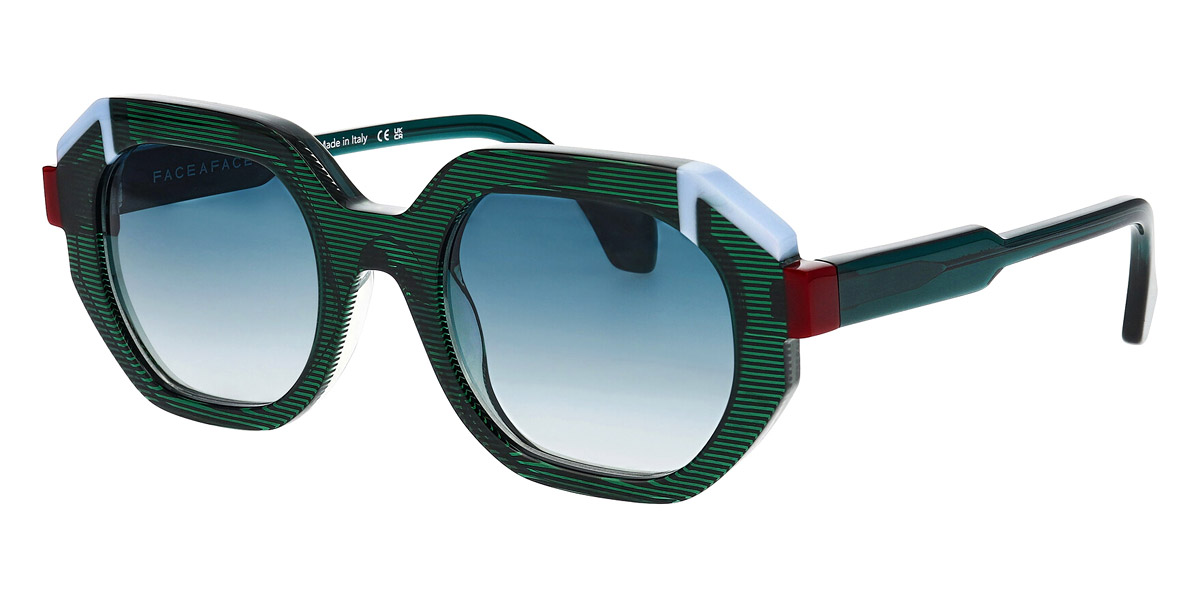 Color: Transparent Striped Dark Green (1107) - Face a Face FAFFUSED1110750