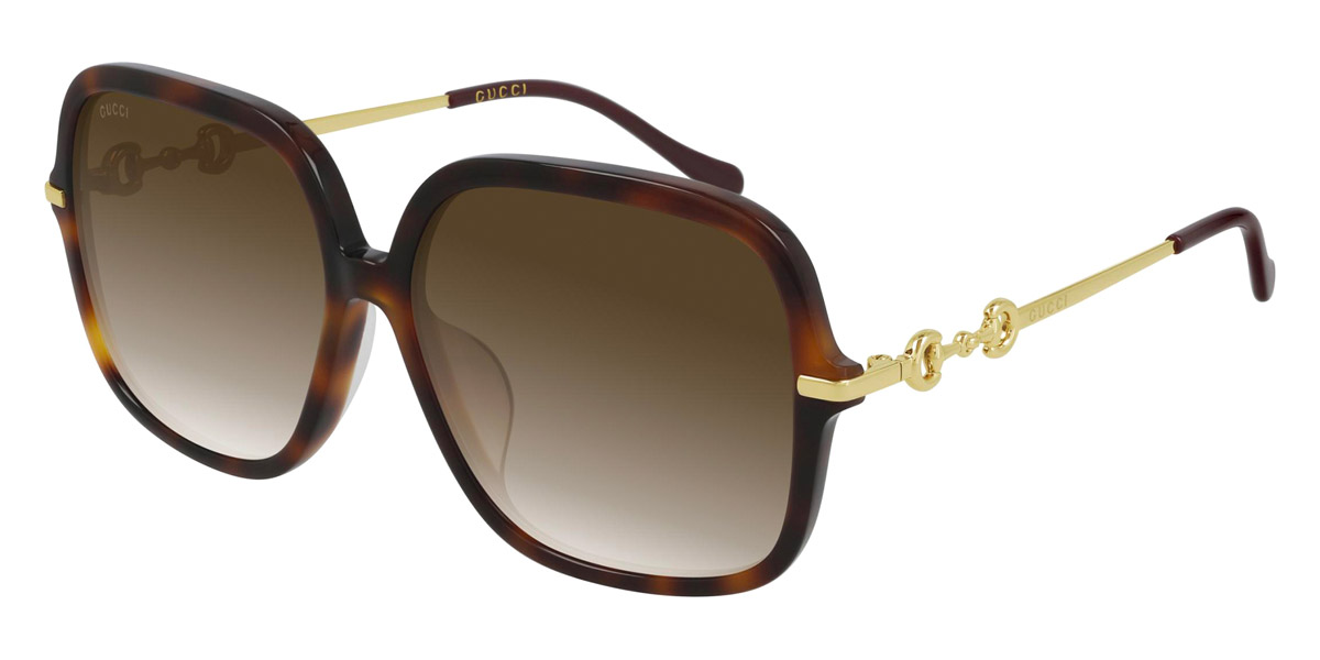 Gucci™ GG0884SA 002 58 Havana/Gold Sunglasses