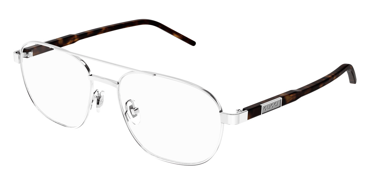 Color: Silver/Havana (002) - Gucci GG1800O00256