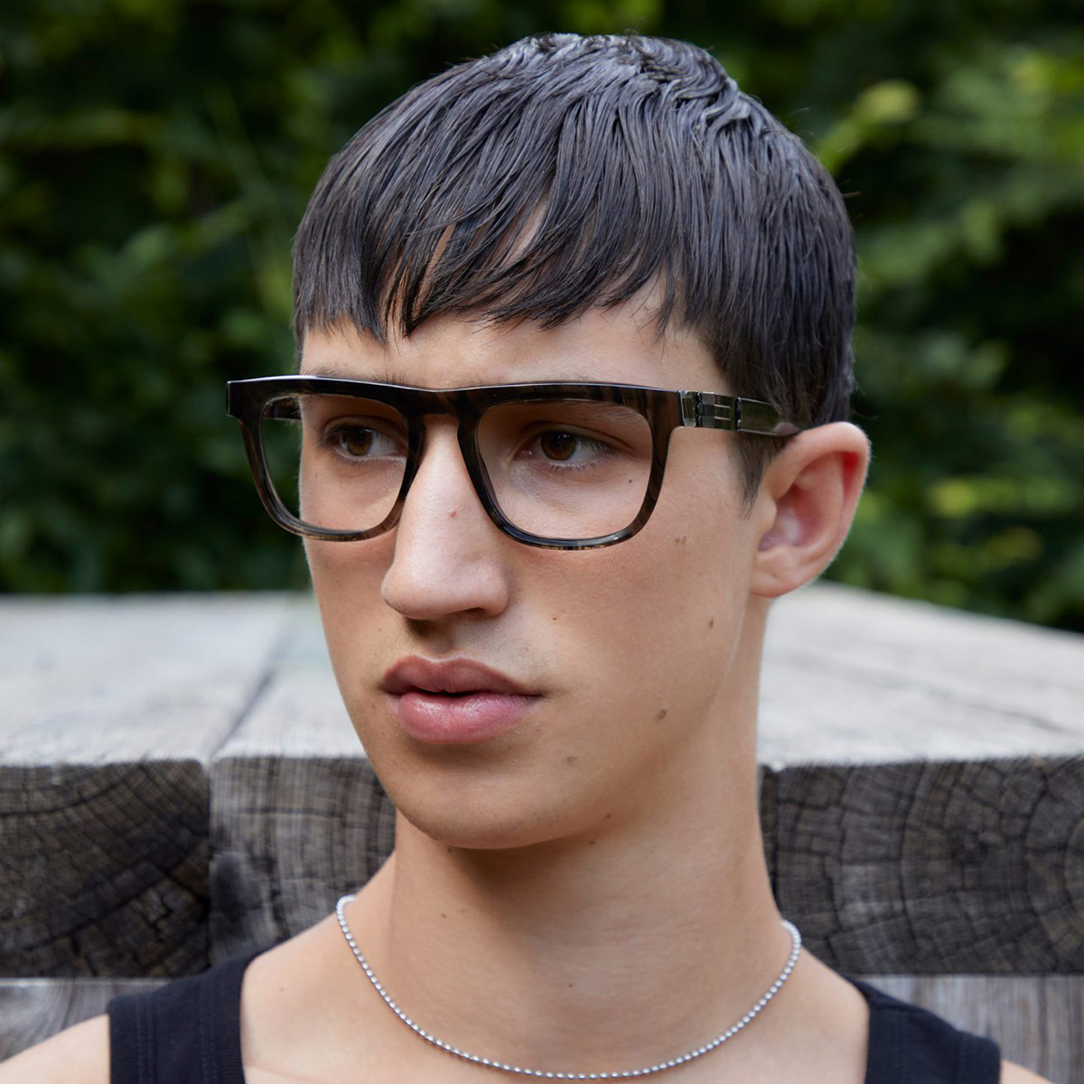 Ic! Berlin Liam Brown Driftwood Eyeglasses Lifestyle Shot