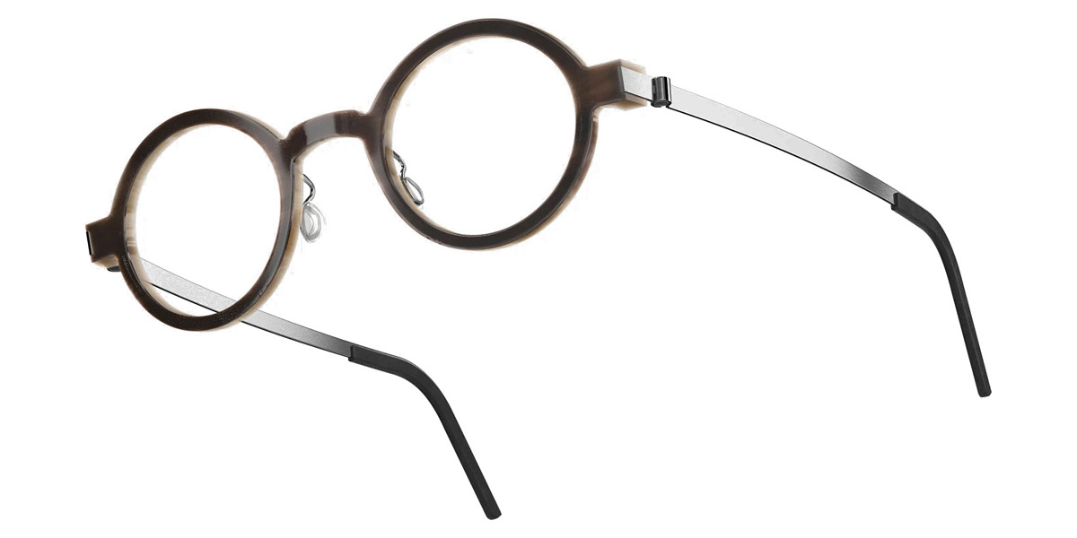 Color: Medium Brown/Light Brown P10 SL20 Gray Gradient- Lindberg Buffalo Titanium LND1810H18P1043