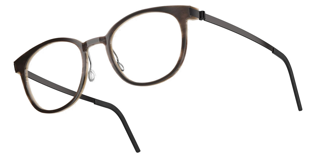 Color: Medium Brown/Light Brown PU9 SL86 Dark Gray Gradient- Lindberg Buffalo Titanium LND1818H18PU952