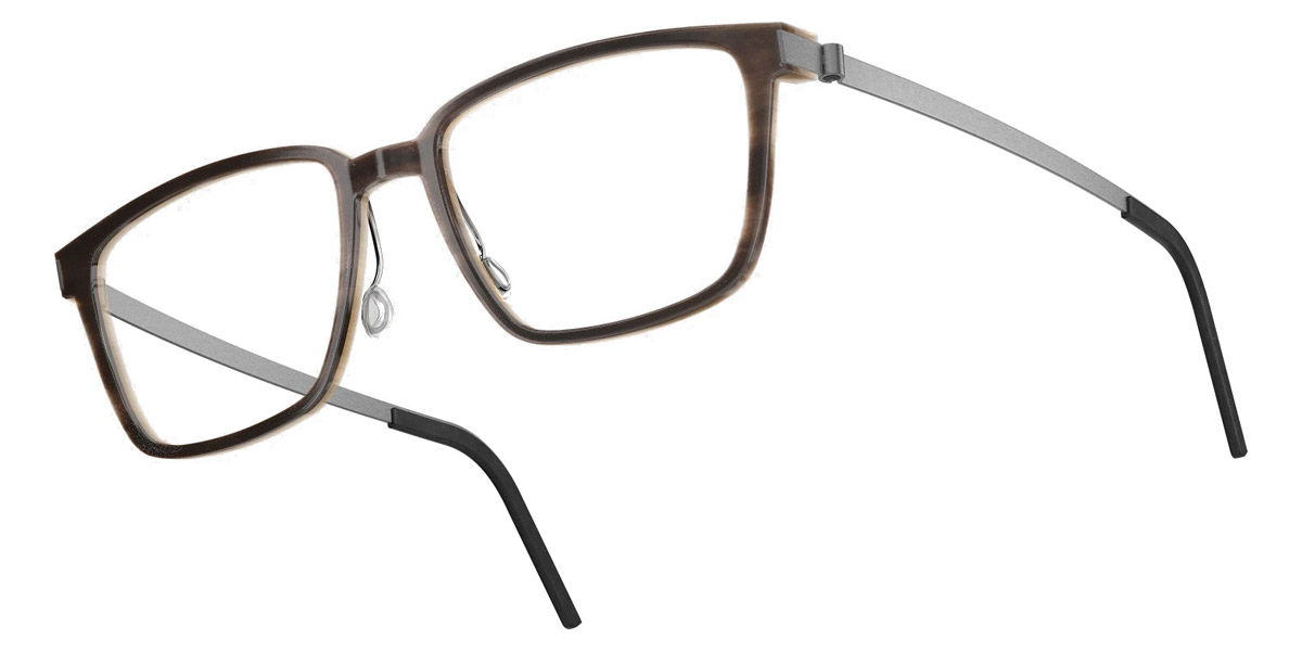 Color: Medium Brown/Light Brown 10 SL62 Bordeaux-Pearl Gradient- Lindberg Buffalo Titanium LND1821H181054