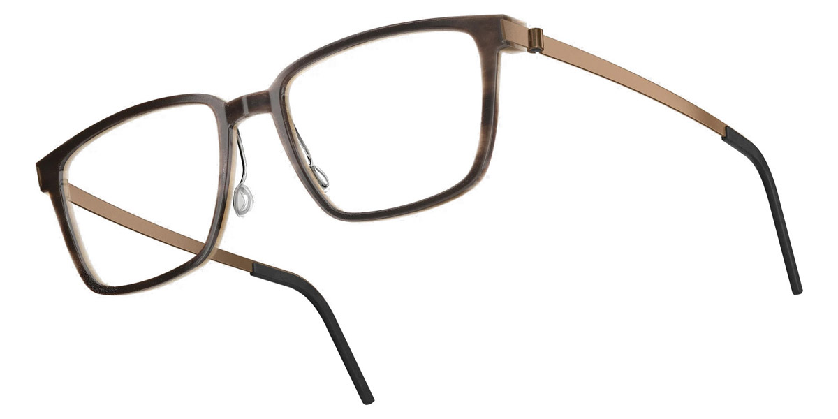 Color: Medium Brown/Light Brown PU15 SL86 Dark Gray Gradient- Lindberg Buffalo Titanium LND1821H18PU1554