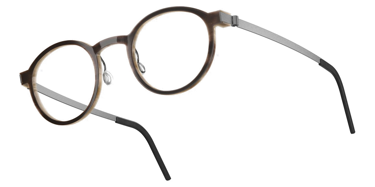 Color: Medium Brown/Light Brown 10 SL53 Gold Mirrored-Brown Gradient- Lindberg Buffalo Titanium LND1823H181045