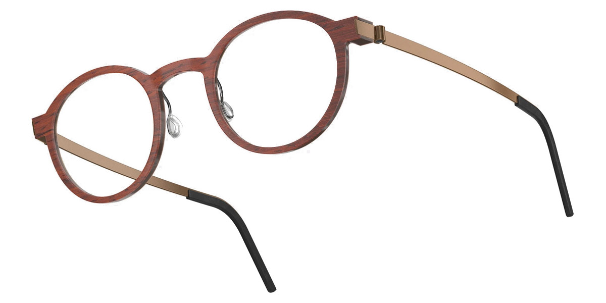 Color: Padauk/Dark Brown PU15 SL40 Silver Mirrored-Gray- Lindberg Buffalo Titanium LND1823WD13PU1545