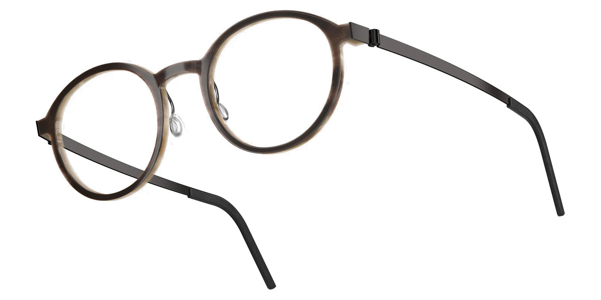 Color: Medium Brown/Light Brown PU9 SL98 Warm Gray Gradient- Lindberg Buffalo Titanium LND1828H18PU945