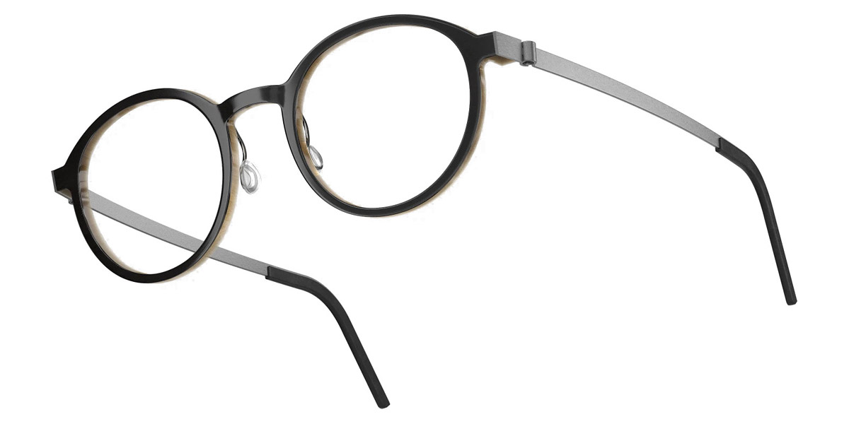 Color: Deep Black/Light Brown 10 SL54 Rose Gold Mirrored-Medium Gray- Lindberg Buffalo Titanium LND1828H261045