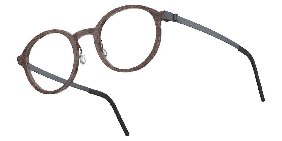 Color: Smoked Oak/Dark Brown U16 SL54 Rose Gold Mirrored-Medium Gray- Lindberg Buffalo Titanium LND1828WB11U1645