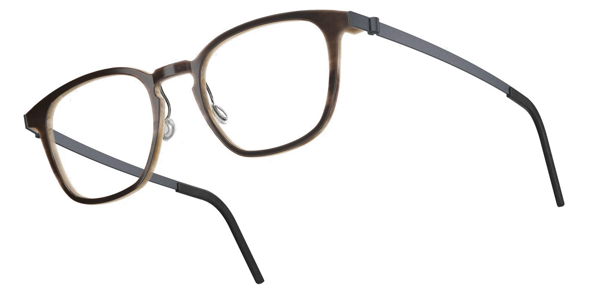 Color: Medium Brown/Light Brown U16 SL26 Gray/Blue Gradient- Lindberg Buffalo Titanium LND1843H18U1649