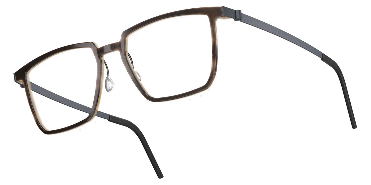 Color: Medium Brown/Light Brown U16 SL86 Dark Gray Gradient- Lindberg Buffalo Titanium LND1844H18U1653