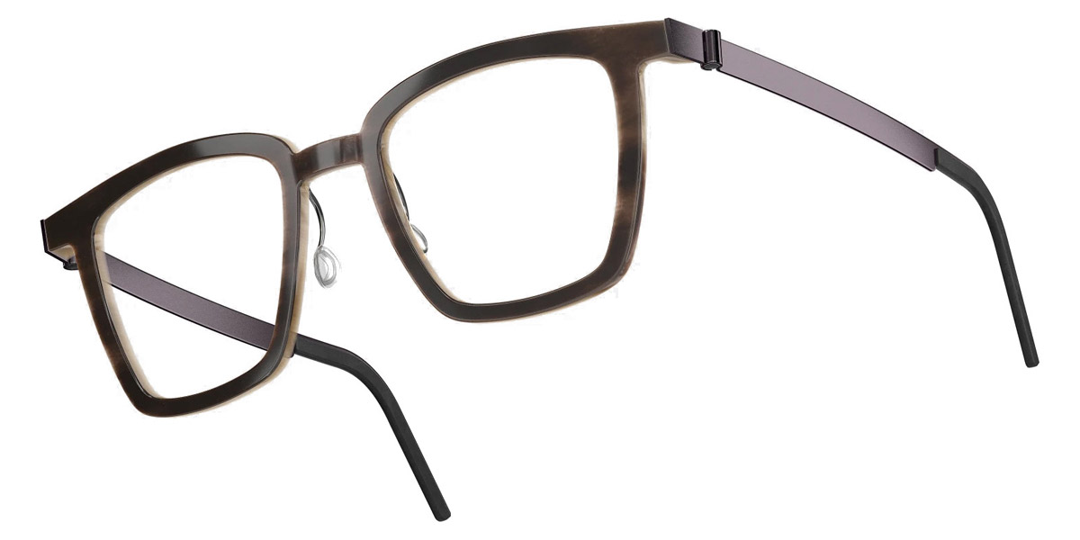 Color: Medium Brown/Light Brown PU14 SL86 Dark Gray Gradient- Lindberg Buffalo Titanium LND1853H18PU1450