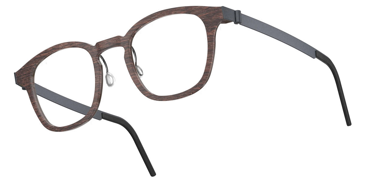 Color: Smoked Oak/Dark Brown U16 SL54 Rose Gold Mirrored-Medium Gray- Lindberg Buffalo Titanium LND1854WB11U1648