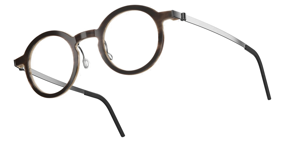 Color: Medium Brown/Light Brown P10 SL98 Warm Gray Gradient- Lindberg Buffalo Titanium LND1855H18P1046