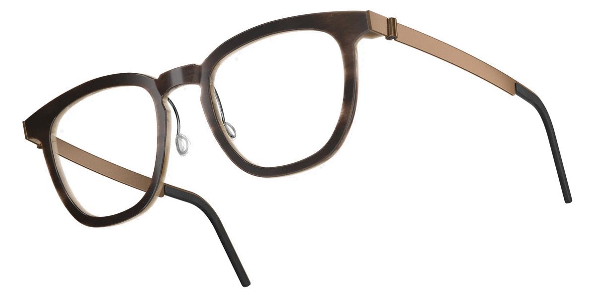 Color: Medium Brown/Light Brown PU15 SL99 Blue Pink Gradient- Lindberg Buffalo Titanium LND1856H18PU1551