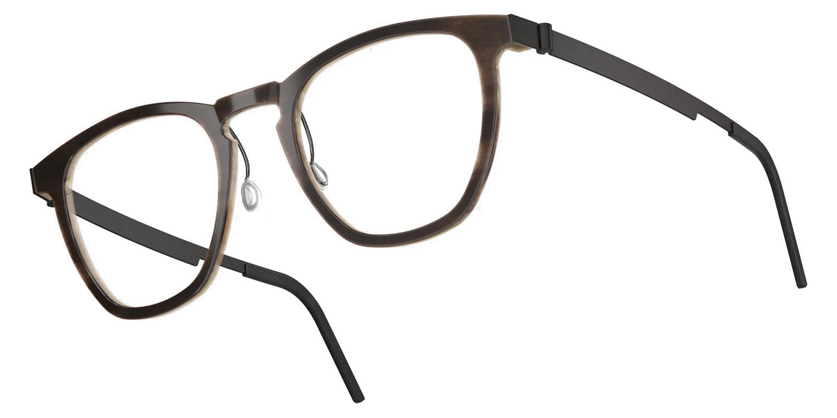 Color: Medium Brown/Light Brown U9 SL86 Dark Gray Gradient- Lindberg Buffalo Titanium LND1857H18U952