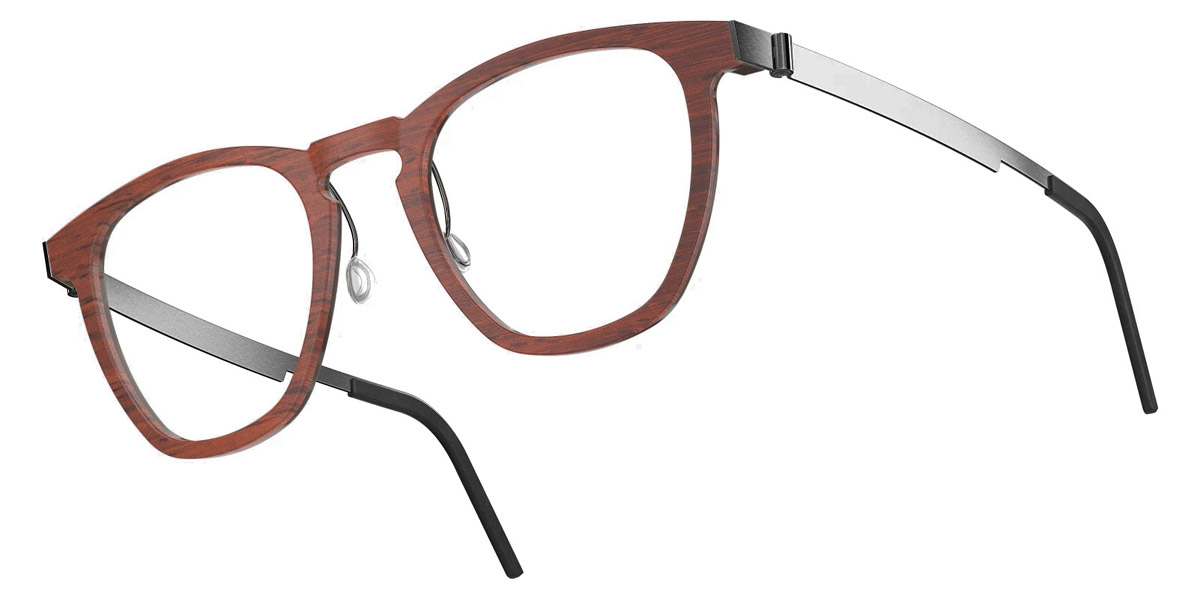 Color: Padauk/Dark Brown P10 SL52 Silver Mirrored-Gray- Lindberg Buffalo Titanium LND1857WD13P1052