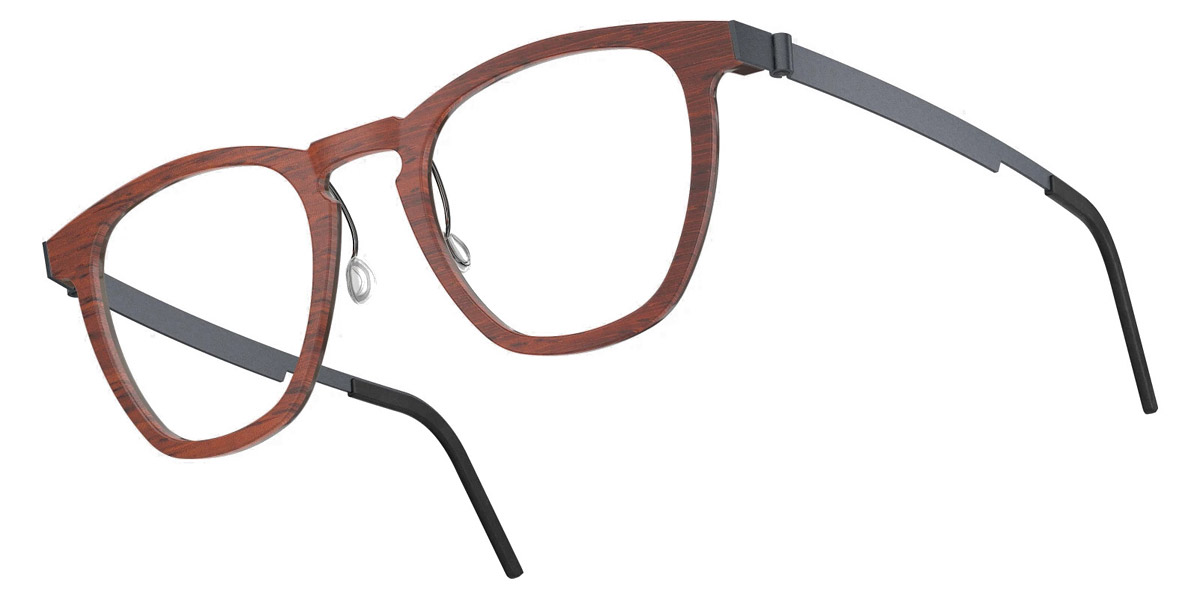 Color: Padauk/Dark Brown U16 SL63 Light Silver Mirrored-Purple Pearl Gradient- Lindberg Buffalo Titanium LND1857WD13U1652