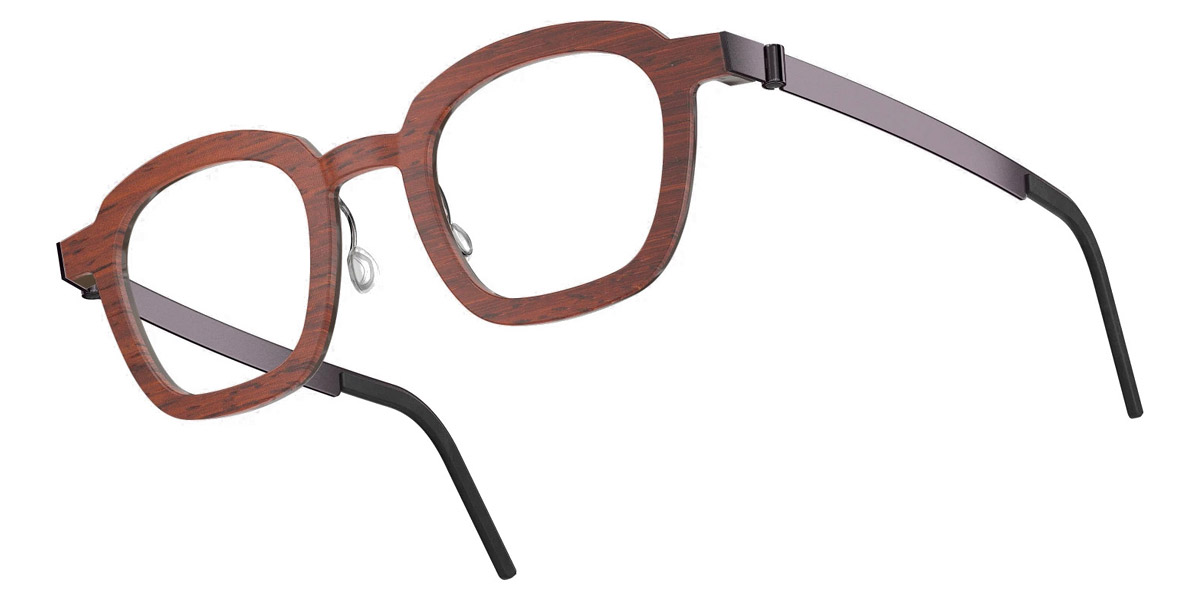 Color: Padauk/Dark Brown PU14 SL93 Blue Gradient- Lindberg Buffalo Titanium LND1858WD13PU1445