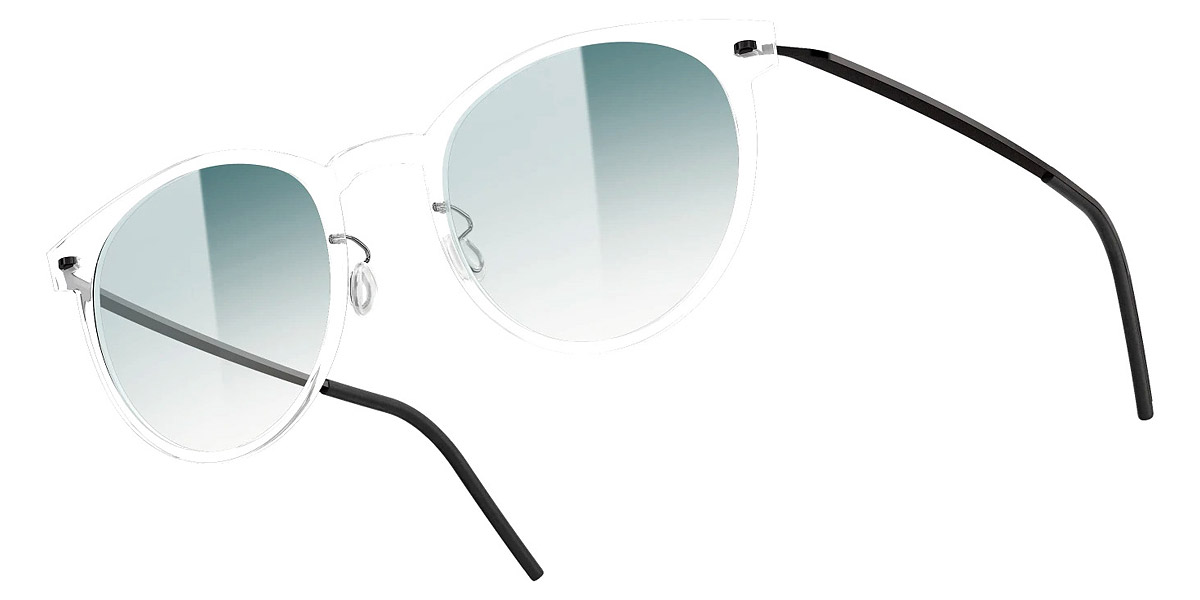 Color: C01-PU9 SL61 Light Silver Mirrored-Turquoise Pearl Gradient - Lindberg Sun Titanium LND8310C01-PU9SL6152