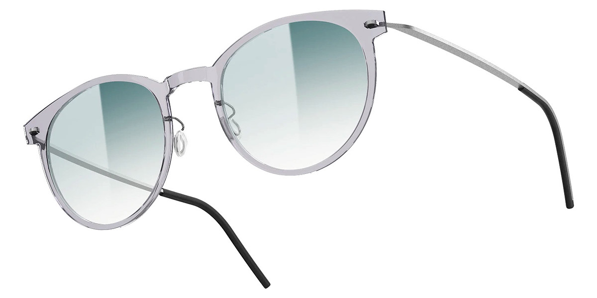 Color: C07-05 SL61 Light Silver Mirrored-Turquoise Pearl Gradient - Lindberg Sun Titanium LND8310C07-05SL6152