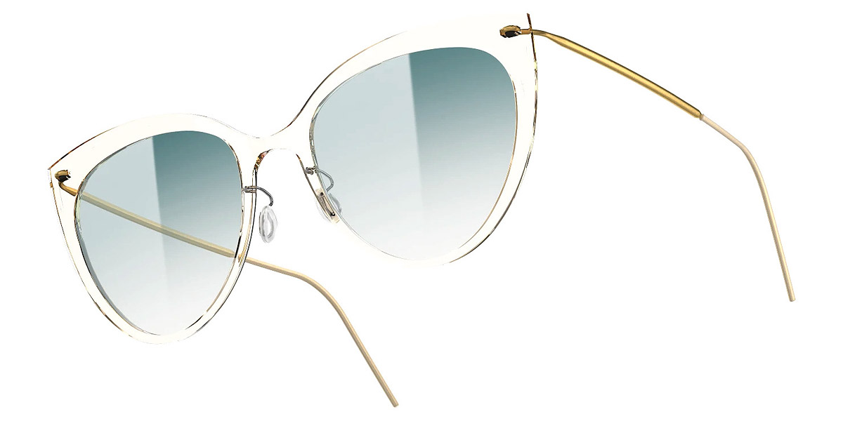 Color: C21-GT SL61 Light Silver Mirrored-Turquoise Pearl Gradient - Lindberg Sun Titanium LND8311C21-GTSL6152