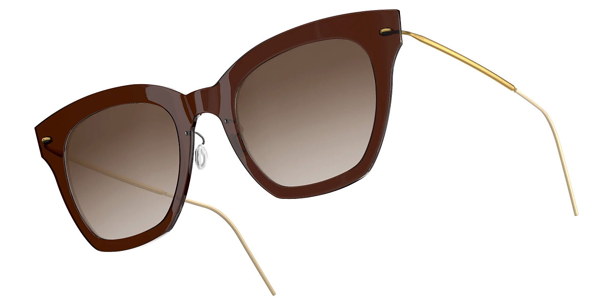 Color: C10-GT SL53 Gold Mirrored-Brown Gradient - Lindberg Sun Titanium LND8334C10-GTSL5352