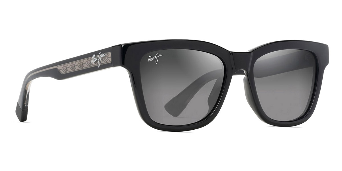 Color: Shiny Black with Trans Light Gray (GS644-14A) - Maui Jim MJIGS644-14A52