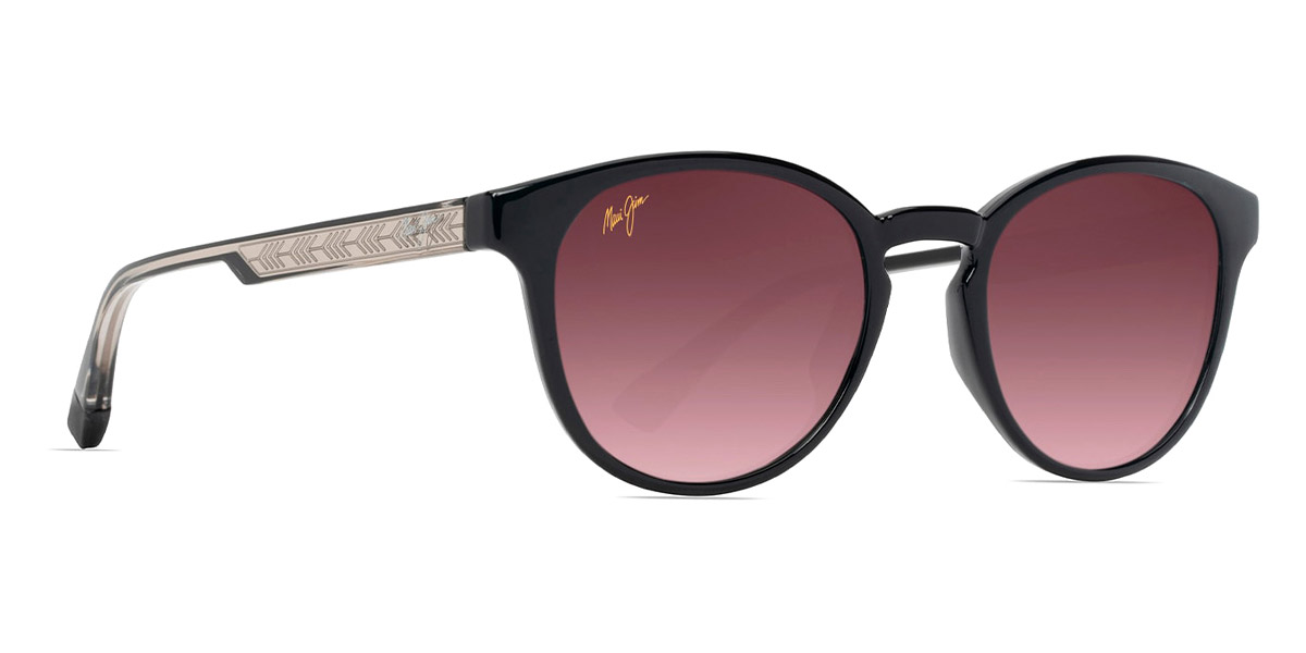 Color: Shiny Black with Trans Light Grey (MM636-010) - Maui Jim MJIMM636-01050