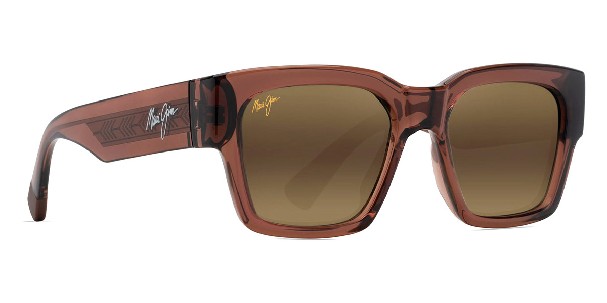 Color: Shiny Trans Light Brown (MM642-023) - Maui Jim MJIMM642-02353