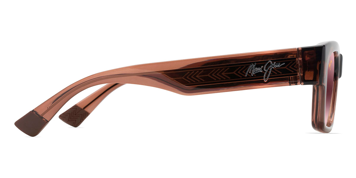 Color: Shiny Trans Light Brown (MM642-027) - Maui Jim MJIMM642-02753