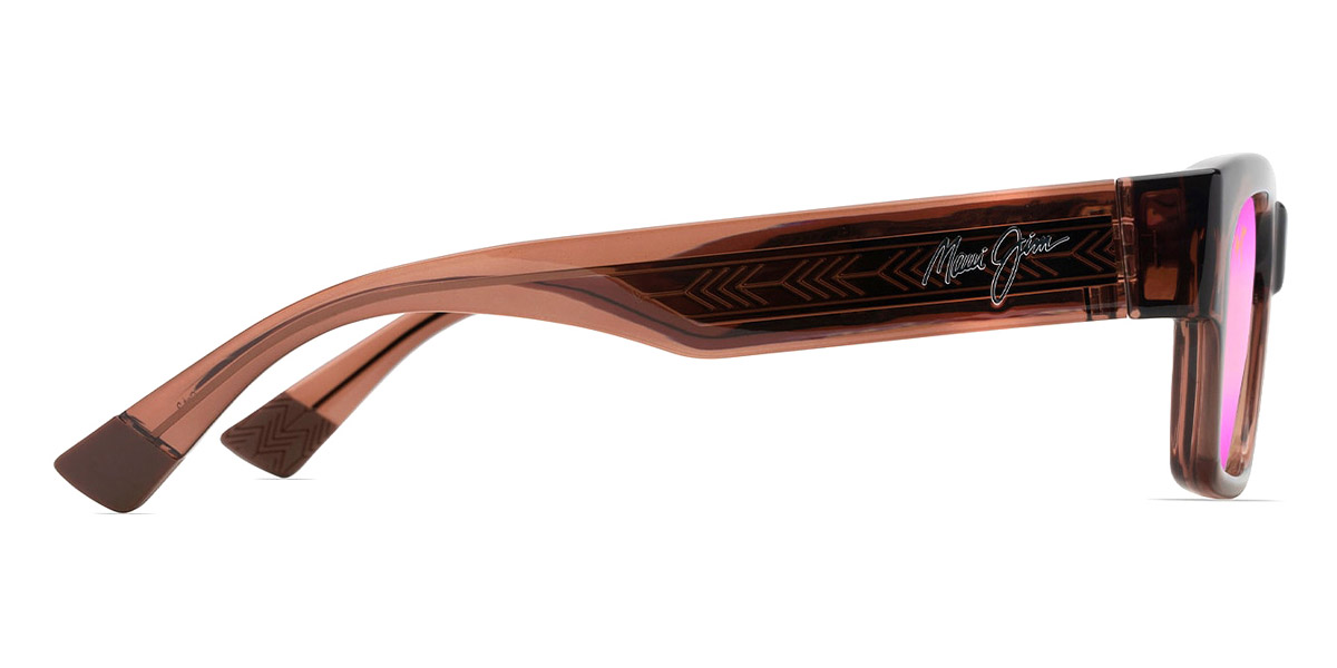 Color: Shiny Trans Light Brown (MM642-039) - Maui Jim MJIMM642-03953