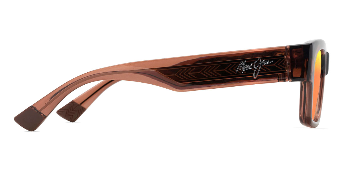 Color: Shiny Trans Light Brown (MM642-043) - Maui Jim MJIMM642-04353