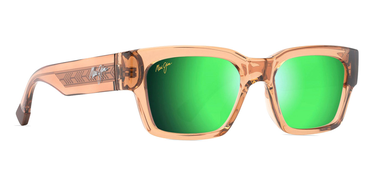 Color: Shiny Trans Light Tan (MM642-048) - Maui Jim MJIMM642-04853