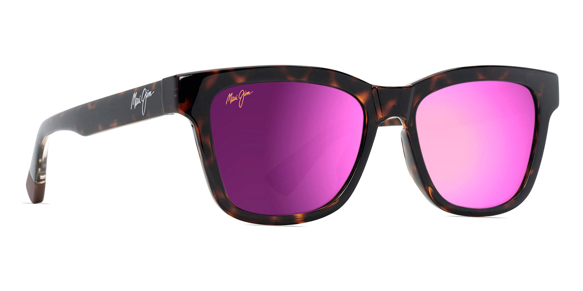 Color: Shiny Dark Havana with Trans Yellow (MM644-034) - Maui Jim MJIMM644-03452