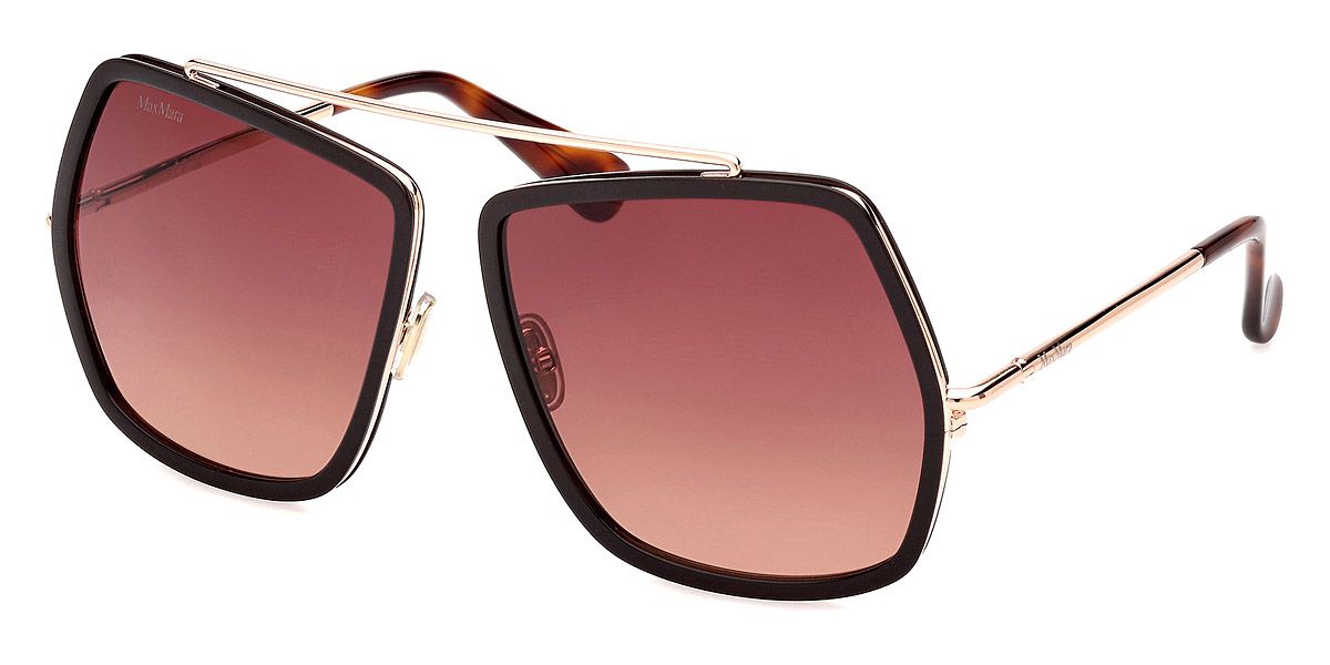 Color: Shiny Dark Brown/Shiny Pink Gold (50F) - Max Mara MM006050F64