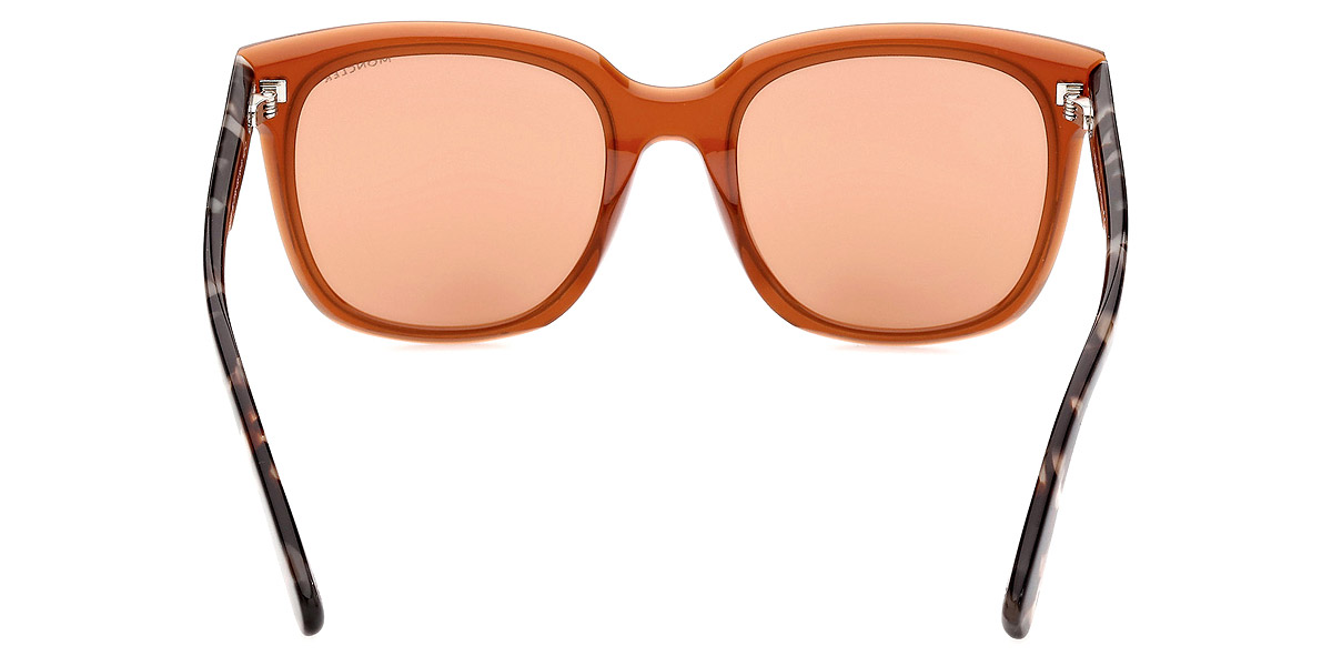 Color: Shiny Transparent Orange/Shiny Taupe Havana (45E) - Moncler ML0198Biobeam45E55